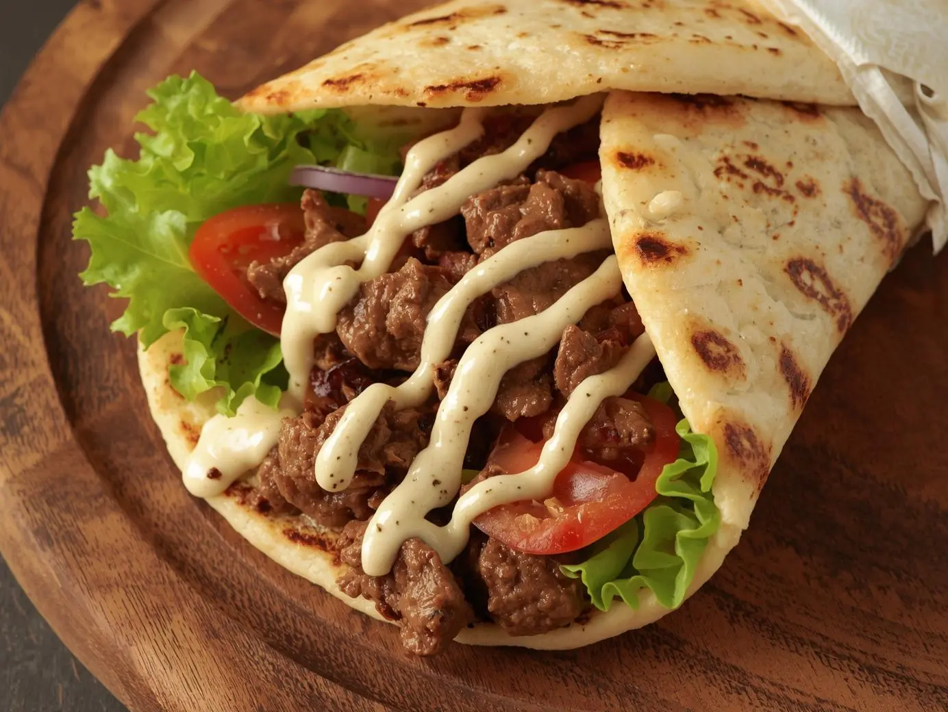 Beef Donair at Pizza Grande Calgary - Best donair on 17 Ave SE