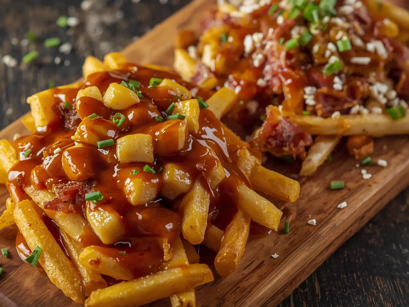 Loaded poutine with fries and gravy at Pizza Grande & Donair Ltd
